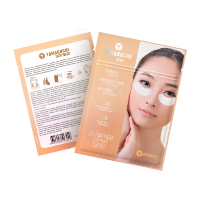 Патчи для глаз с гиалуроновой кислотой и муцином улитки YAMAGUCHI Hyaluron & Gold Snail Moisture Eye Patch (30 шт)